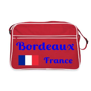 Bordeaux France- Stylish prints - Retro Bag - red/white - Front