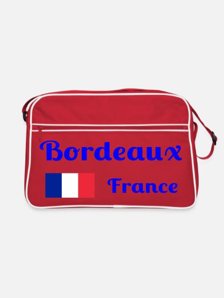 Bordeaux France- Stylish prints - Retro Bag - red/white - Front