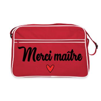 MASTER. MASTER. THANK YOU. THANK YOU, MASTER. MASTER - Retro Bag - red/white - Front