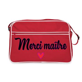 MASTER. MASTER. THANK YOU. THANK YOU, MASTER. MASTER - Retro Bag - red/white - Front