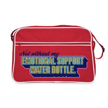Bouteille d’eau de soutien émotionnel - Sac Retro - rouge/blanc - Devant