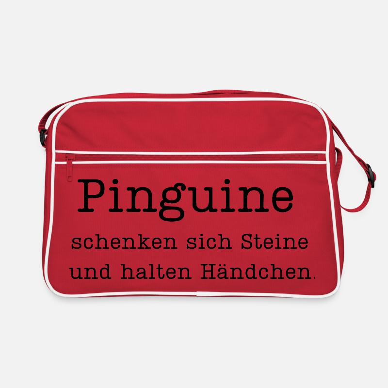 Science Snack Typewriter: Pinguine schenken sich  Retro Tasche