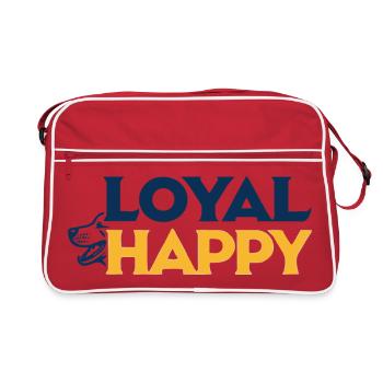 Loyal Happy Dog Emblem - Retro Bag - red/white - Front