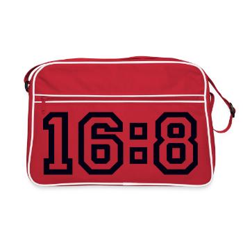 Diète 16 à 8 - Sac Retro - rouge/blanc - Devant