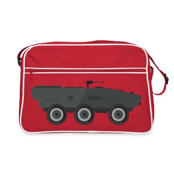 Char militaire - Sac Retro - rouge/blanc - Devant