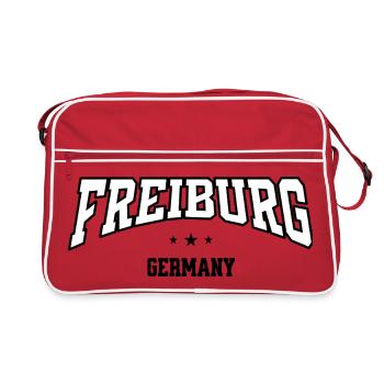 Style universitaire de Fribourg-Allemagne - Sac Retro - rouge/blanc - Devant