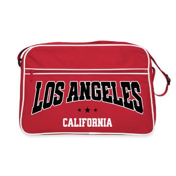 Style universitaire de Los Angeles - Sac Retro - rouge/blanc - Devant