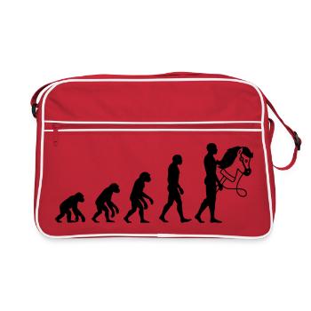 HOBBYHORING DE L’ÉVOLUTION ! L’AMOUR DU CHEVAL DE BATAILLE - Sac Retro - rouge/blanc - Devant