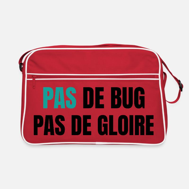 Pas de bug pas de gloire - Sac Retro - rouge/blanc