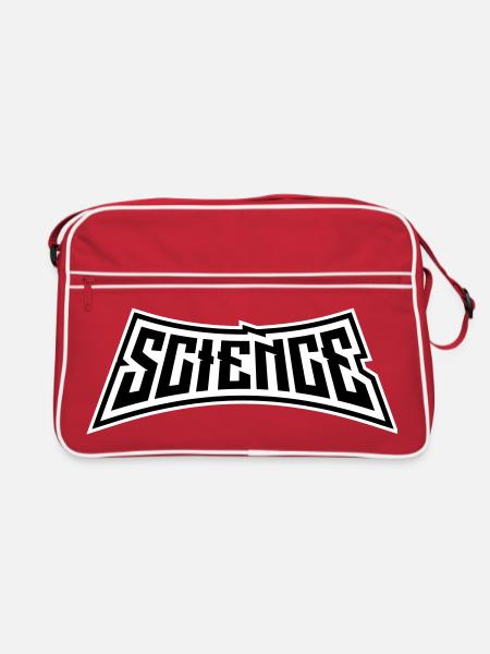 Science Science Statement Nerd Education Saying - Retro Bag - red/white - Front