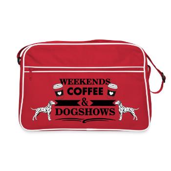 Weekends - Coffee - Dogshows - Retro Bag - red/white - Front