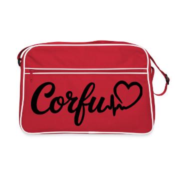 Corfu Heartbeat Greece Corfu Island - Retro Bag - red/white - Front