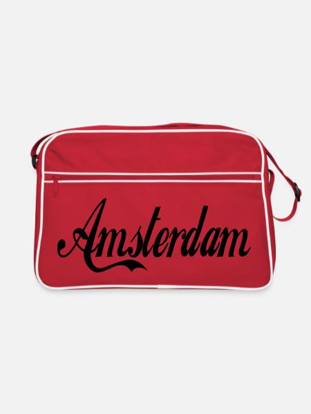 Amsterdam - couleur personnalisable - Sac Retro - rouge/blanc - Devant