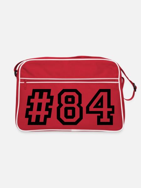 1984 Jahrgang 42. Geburtstag 42 Jahre alt - Retro Tasche - Rot/Weiß - Vorne