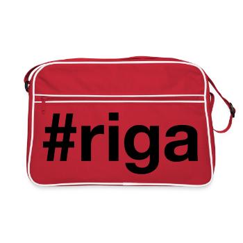 RIGA Hashtag Lettonie Lettonie - Sac Retro - rouge/blanc - Devant