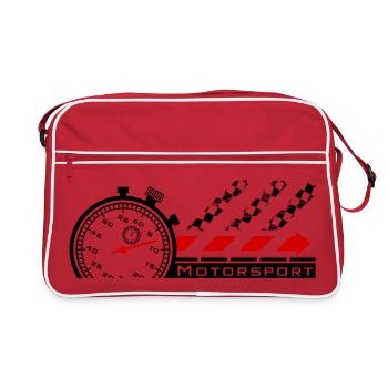 Chronomètre de sport automobile - Sac Retro - rouge/blanc - Devant
