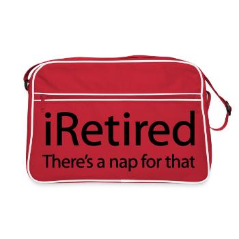 iRetired il y a une sieste pour cette drôle de retraite - Sac Retro - rouge/blanc - Devant