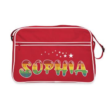 First name Sophia Maiden name gift - Retro Bag - red/white - Front