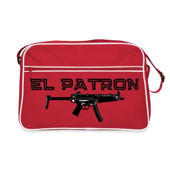 El Patron – Latino Style Print - Retro Bag - red/white - Front