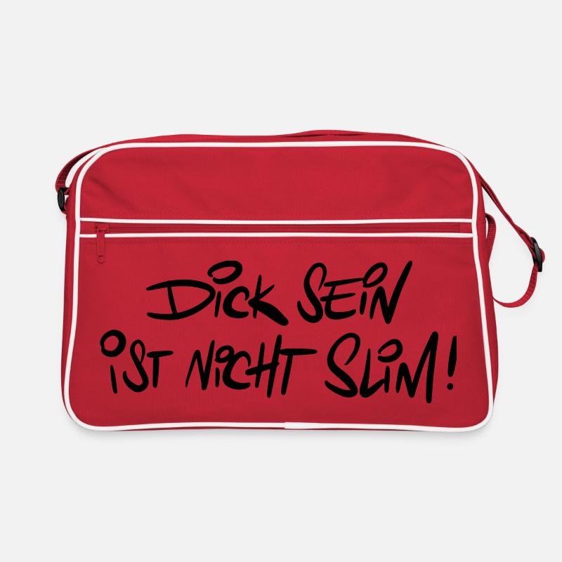 Dicksein Humor Spruch Wortwitz Retro Tasche