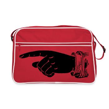 Main - Doigt pointé - Sac Retro - rouge/blanc - Devant