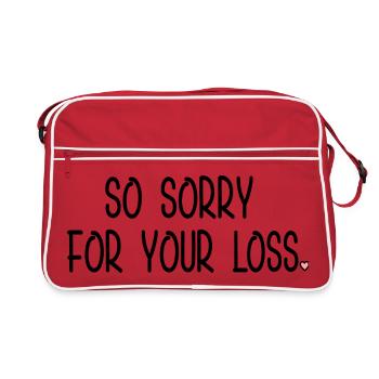 Sorry For Your Loss Heart - Retro Bag - red/white - Front