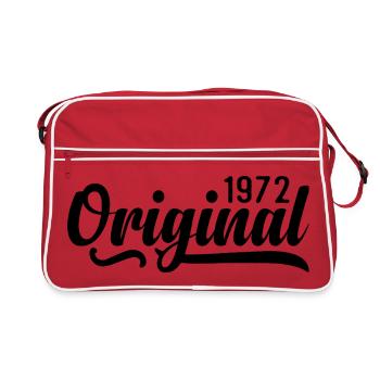 1972 birthday 53 years old, retro 1972 - Retro Bag - red/white - Front