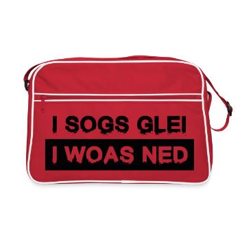 I sogs glei, i woas ned – de l’humour viennois à l’état pur - Sac Retro - rouge/blanc - Devant