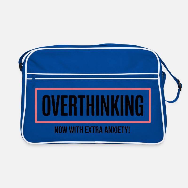 Trop réfléchir, maintenant avec plus d’anxiété ! - Intr drôle Sac Retro