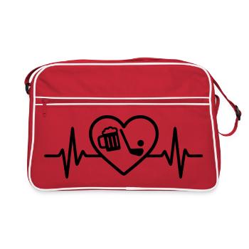 Heart Golf Beer - Retro Bag - red/white - Front