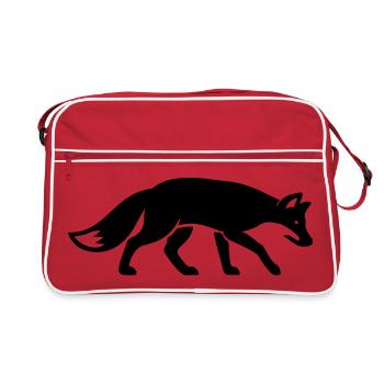 Fox Animal - Retro Bag - red/white - Front