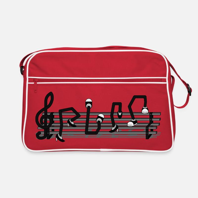 GIVE THE NOTE - Retro Bag - red/white