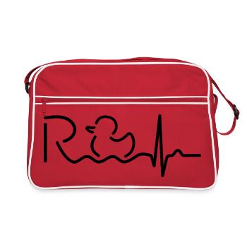 Enfin, pension - retraite - retraite - Sac Retro - rouge/blanc - Devant