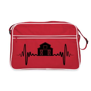 Cardiogramme agricole - Sac Retro - rouge/blanc - Devant