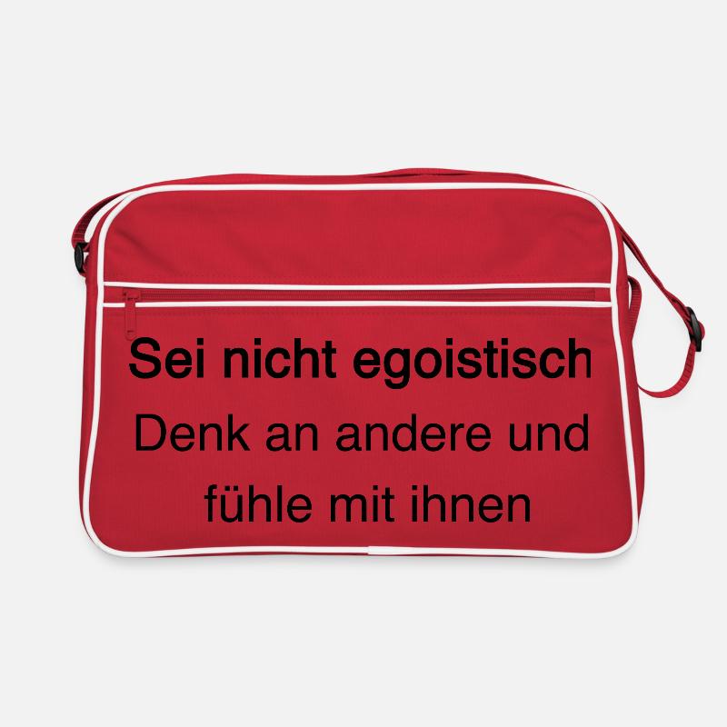 Gegen Egoismus: Empathie & Mitgefühl Retro Tasche