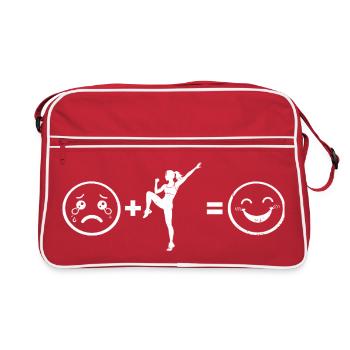 Group Fitness Gift for an Aerobics Trainer - Retro Bag - red/white - Front