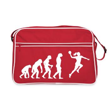 Handball Games Gift for Handball Player - Retro Bag - red/white - Front