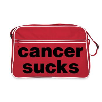 Le cancer, c’est vraiment dur - Sac Retro - rouge/blanc - Devant