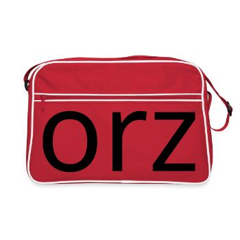 orz emoticon despair ASCII classic - Retro Bag - red/white - Front