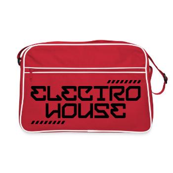 Electro House - Retro Tasche - Rot/Weiß - Vorne
