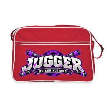 Jugger Zähle Bis 5 - Retro Tasche - Rot/Weiß - Vorne