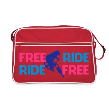 Freeride biker - Sac Retro - rouge/blanc - Devant