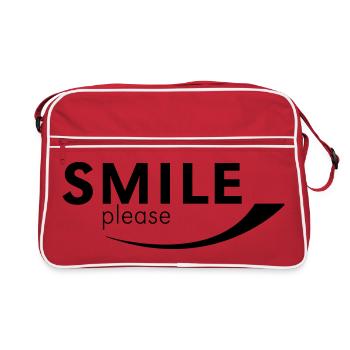 Smile please - Retro Tasche - Rot/Weiß - Vorne