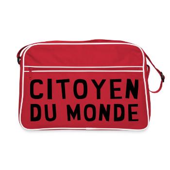 revolution / paix / peuple / voyage / écolo / - Sac Retro - rouge/blanc - Devant