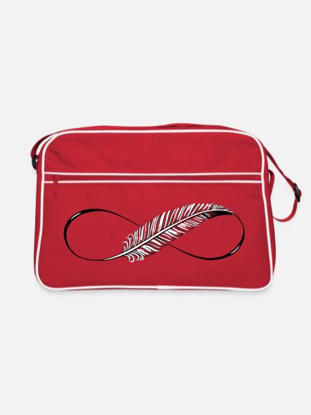 Lignes mignonnes Infinity Spring - Sac Retro - rouge/blanc