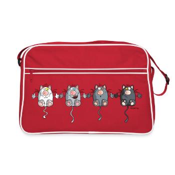 Mignon Chats - Sac Retro - rouge/blanc - Devant