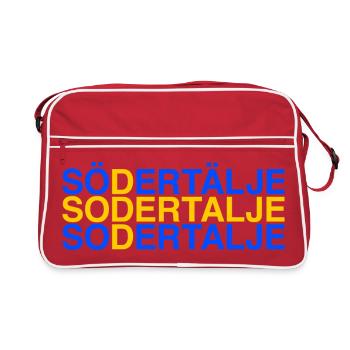 SÖDERTÄLJE - Suède - Drapeau suédois - Sac Retro - rouge/blanc - Devant