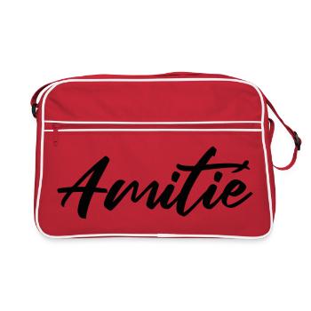 Freundschaft - Freundschaft - Retro Tasche - Rot/Weiß - Vorne