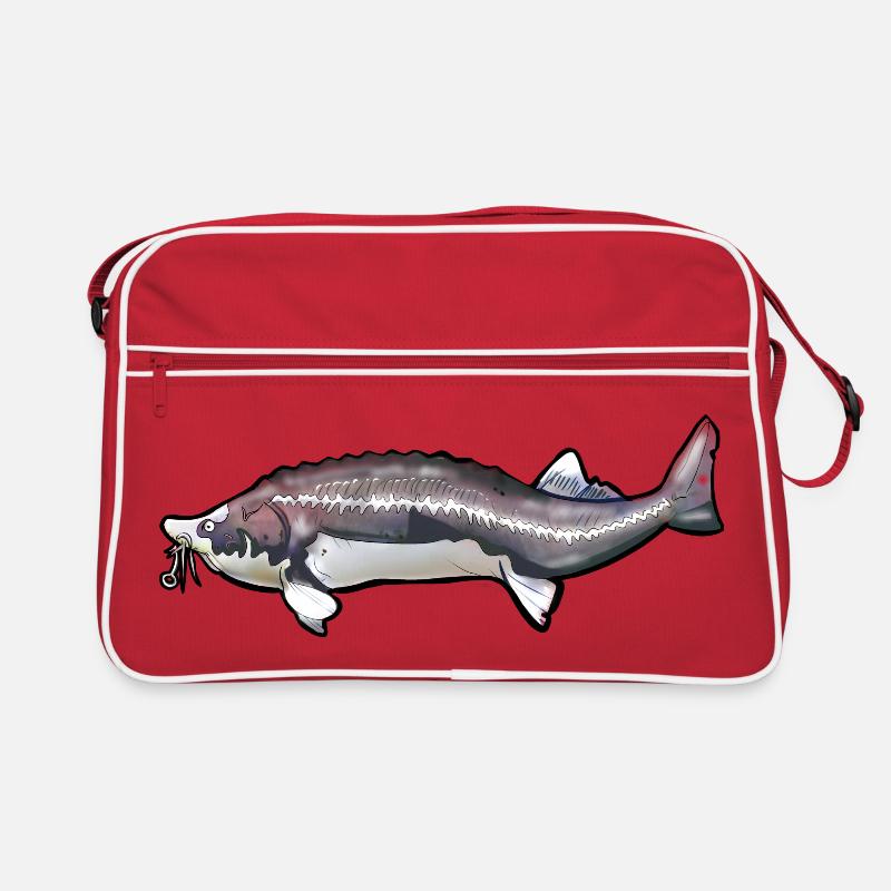 Schwanzmuster von gewühltem Kelfisch Retro Tasche