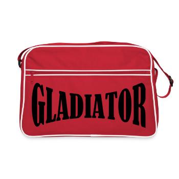 gladiator shirt - Retro Tasche - Rot/Weiß - Vorne